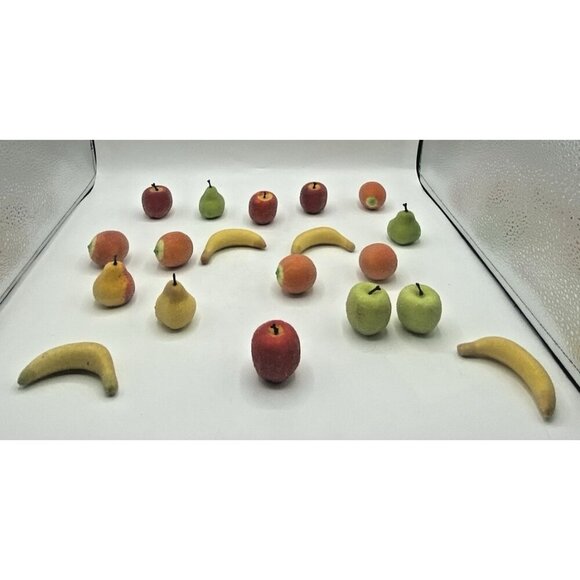 VTG Faux Sugar Fruit Lot 19 Home Decor Set Crafts DIY Cottage Tropical - Picture 4 of 13